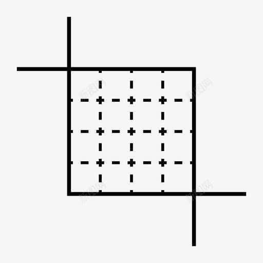 面积裁剪网格图标svg_新图网 https://ixintu.com 单位 测量 网格 裁剪 选择 面积
