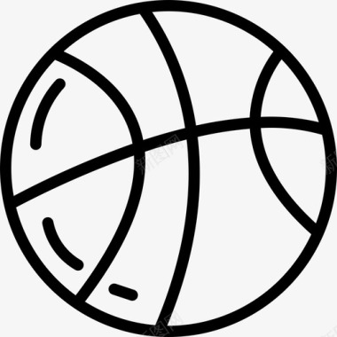 篮球运动68直线型图标图标