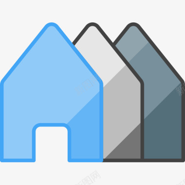 住宅房地产101线性颜色图标图标