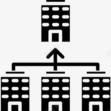 建筑商业和管理5坚固图标图标