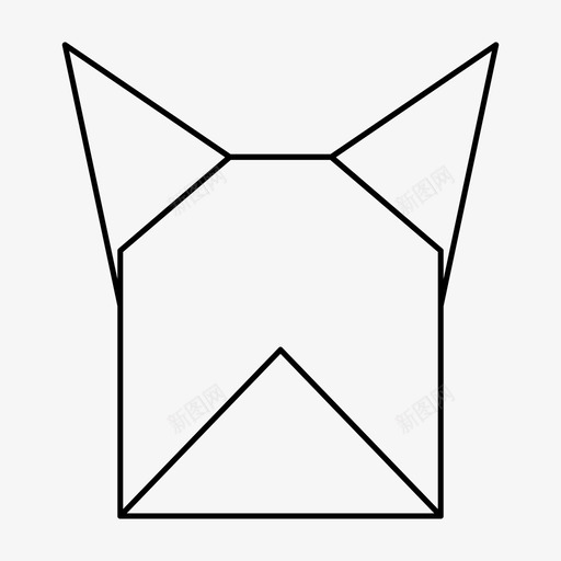 折纸波士顿动物工艺图标svg_新图网 https://ixintu.com 动物 工艺 折纸 波士顿