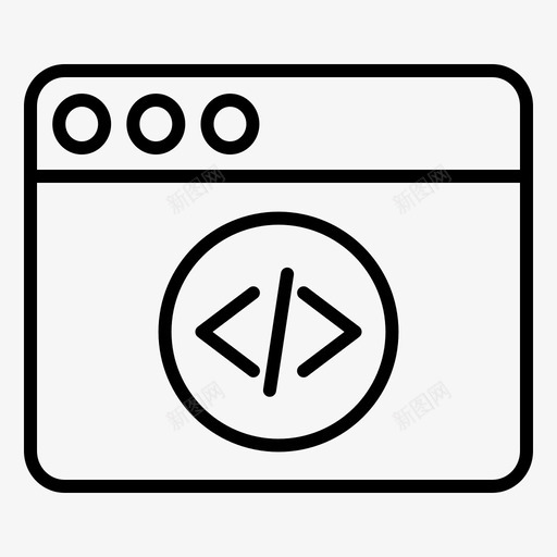 网络代码编码图标svg_新图网 https://ixintu.com 代码 开发 编码 网络 软件