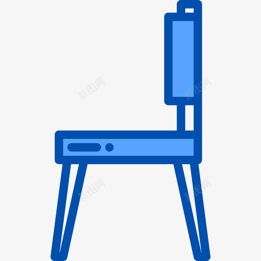 椅子家装29蓝色图标svg_新图网 https://ixintu.com 家装29 椅子 蓝色