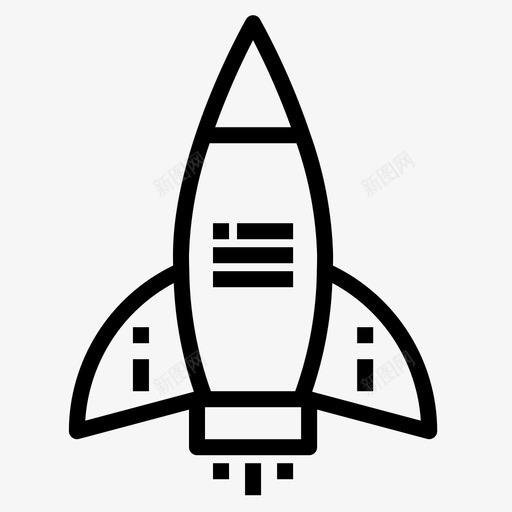 火箭商务245直线型图标svg_新图网 https://ixintu.com 商务 火箭 直线 线型