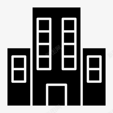 建筑公寓公司图标图标