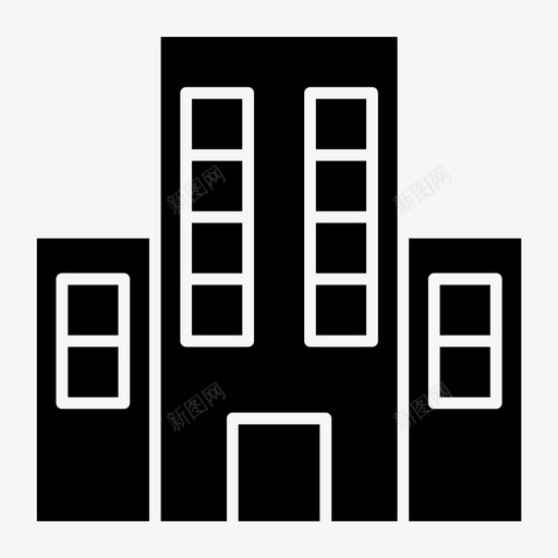 建筑公寓公司图标svg_新图网 https://ixintu.com 公司 公寓 办公室 建筑 房地产 酒店