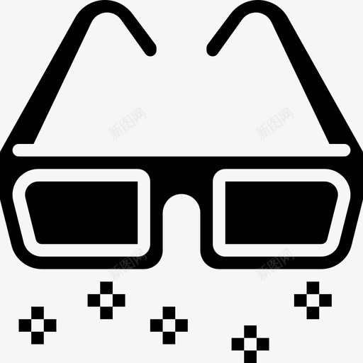 3d眼镜电子游戏4字形图标svg_新图网 https://ixintu.com 3d 字形 电子游戏 眼镜