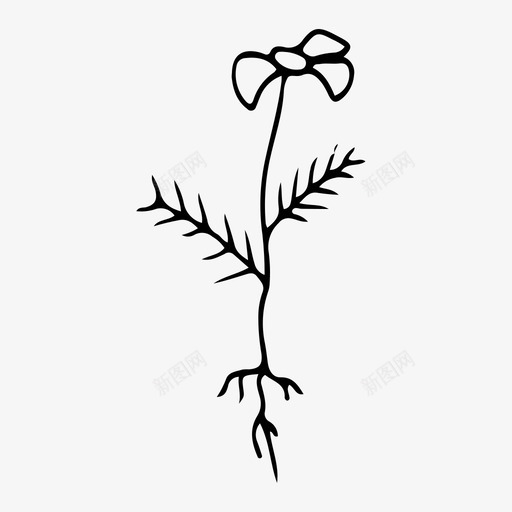 植物花手绘图标svg_新图网 https://ixintu.com 手绘 植物 自然 花 芽