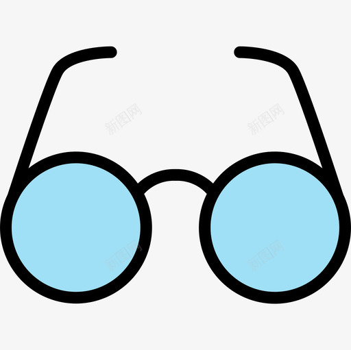 眼镜返校66线性颜色图标svg_新图网 https://ixintu.com 眼镜 线性 返校 颜色