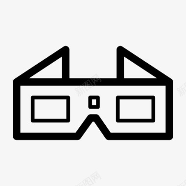 3d眼镜3d护目镜电影图标图标