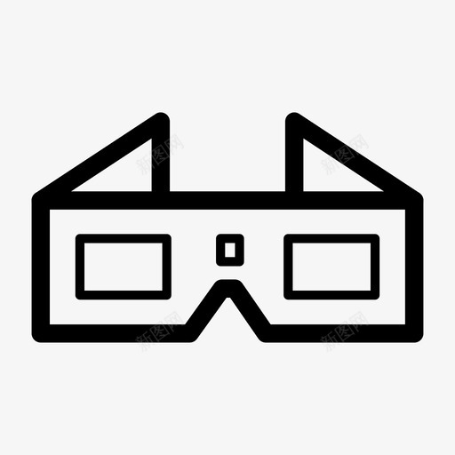 3d眼镜3d护目镜电影图标svg_新图网 https://ixintu.com 3d护目镜 3d眼镜 电影 规格