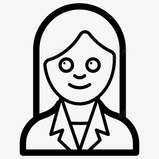 女性化身女士图标svg_新图网 https://ixintu.com ch女性 化身 女士 女性 表情符号线向量图标