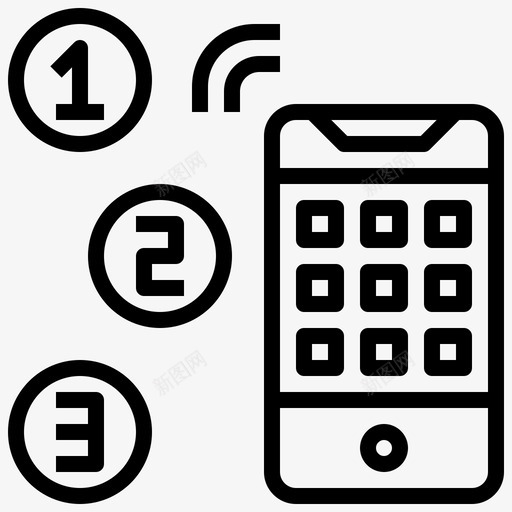 智能手机简历3线性图标svg_新图网 https://ixintu.com 智能手机 简历3 线性