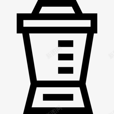 搅拌机咖啡店直线式图标图标