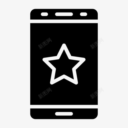 明星手机最爱喜欢图标svg_新图网 https://ixintu.com 喜欢 明星手机 最爱 营销技术字形 评级