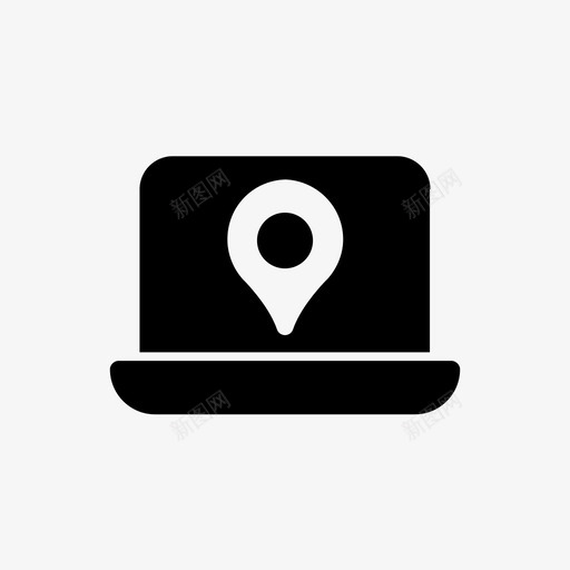 地图手机电脑图标svg_新图网 https://ixintu.com 互联网 办公室 地图 字形 手机 电脑 网站