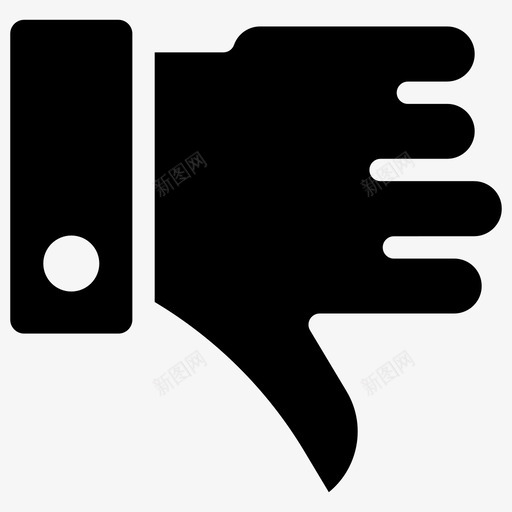 拇指向下不赞成不喜欢图标svg_新图网 https://ixintu.com 不喜欢 不赞成 向下 图标 手势 拇指 拒绝 符号 表情
