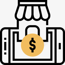 网店营销网店数码营销109黄影图标高清图片