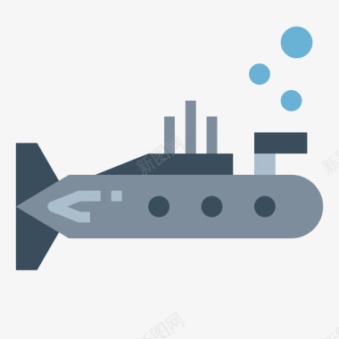 潜艇武器9扁平图标图标