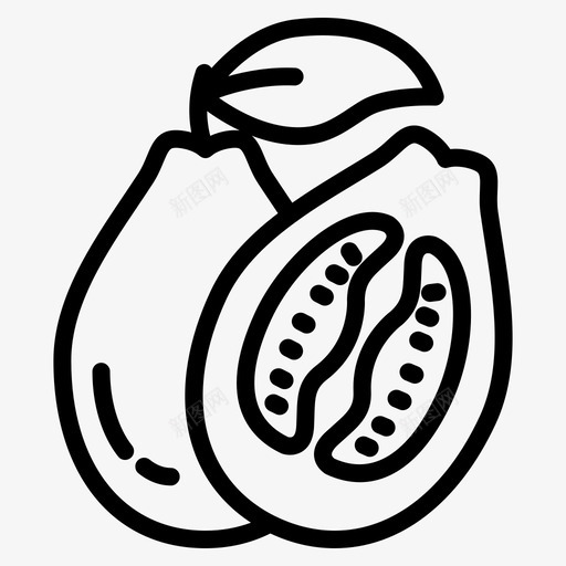 番石榴食品水果图标svg_新图网 https://ixintu.com 水果 热带 番石榴 番石榴概述 食品