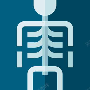 X光整形手术19扁平图标图标