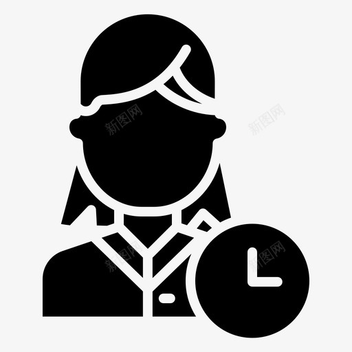 女用户14字形图标svg_新图网 https://ixintu.com 字形 用户