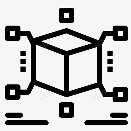 立方体长方体拼图图标svg_新图网 https://ixintu.com 拼图 数据管理 立方体 长方体