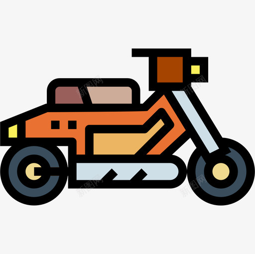 摩托车运输153线性颜色图标svg_新图网 https://ixintu.com 摩托车 线性 运输 颜色
