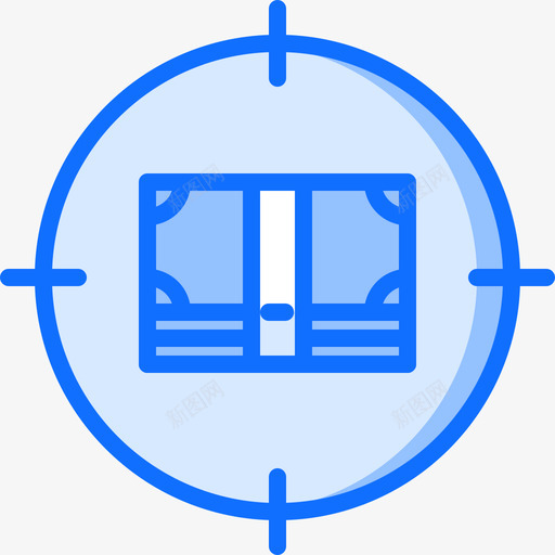 目标营销109蓝色图标svg_新图网 https://ixintu.com 目标 营销 蓝色