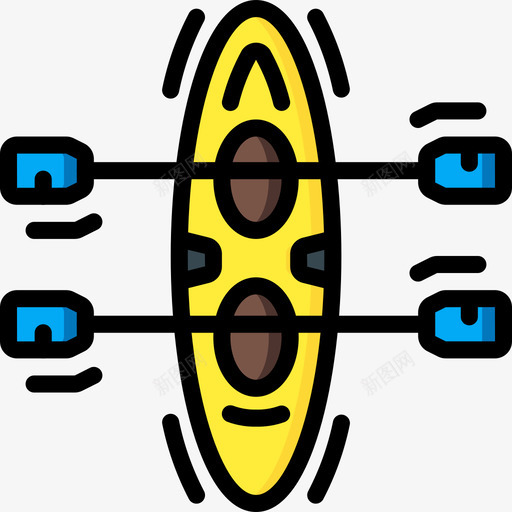 独木舟冒险运动16线性颜色图标svg_新图网 https://ixintu.com 冒险 独木舟 线性 运动 颜色