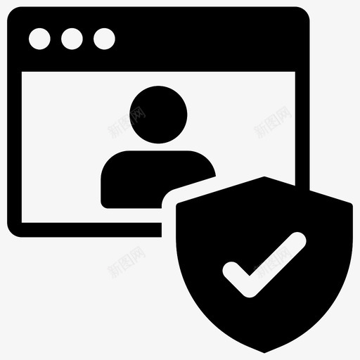 用户安全数据隐私在线隐私图标svg_新图网 https://ixintu.com 在线隐私 数据隐私 用户保护 用户安全 终极字形图标 网络保护