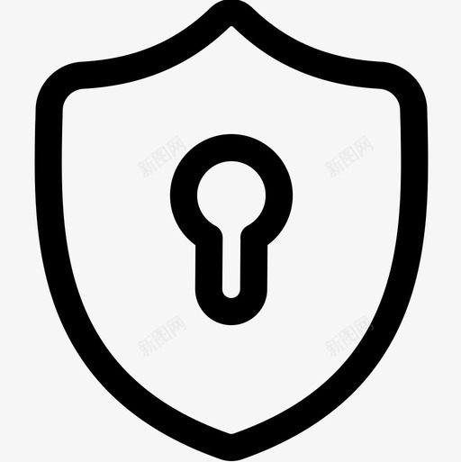 锁保护和安全3线性图标svg_新图网 https://ixintu.com 保护和安全3 线性 锁
