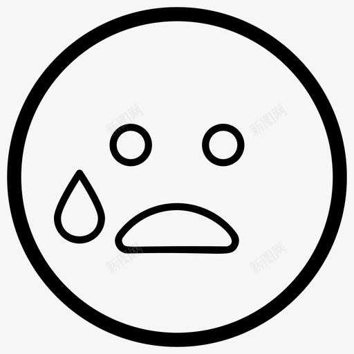 哭泣表情表情符号情绪图标svg_新图网 https://ixintu.com 向量 哭泣 图标 情绪 符号 表情