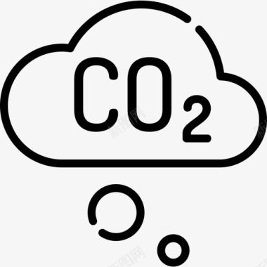 二氧化碳天气166线性图标图标