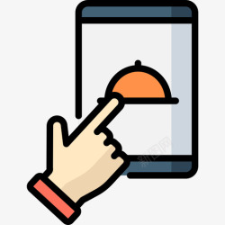 订购服务订购食物数字服务10线性颜色图标高清图片