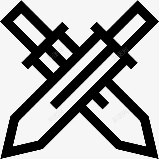 剑北欧海盗轮廓直线型图标svg_新图网 https://ixintu.com 剑 北欧海盗轮廓 直线型