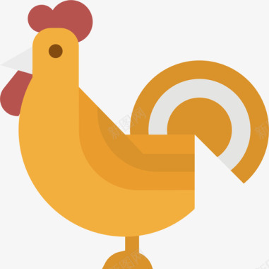 鸡肉71号餐厅平的图标图标
