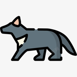 wombat澳大利亚的Wombat8线性颜色图标高清图片