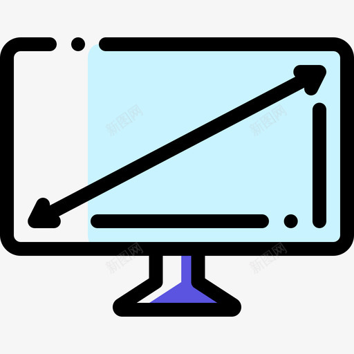 监视器电视18漏色图标svg_新图网 https://ixintu.com 漏色 电视18 监视器