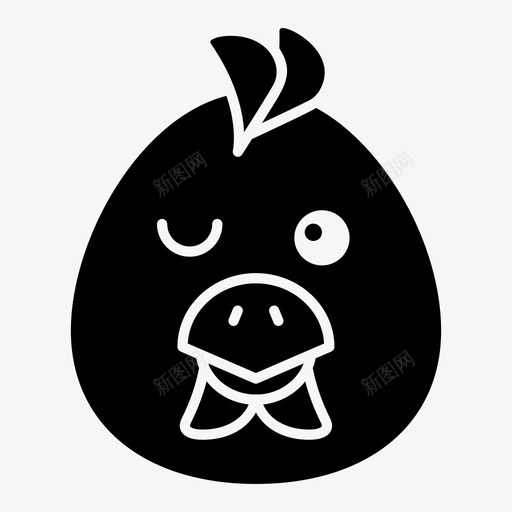 眨眼蛋鸡蛋表情符号表情符号图标svg_新图网 https://ixintu.com 图标 情感 眨眼 符号 表情 鸡蛋