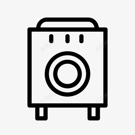 洗衣机室内洗衣房图标svg_新图网 https://ixintu.com 元件 室内 家具 洗衣房 洗衣机