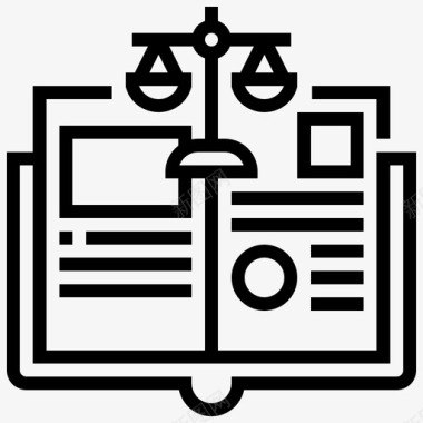 法律书籍公平法官图标图标