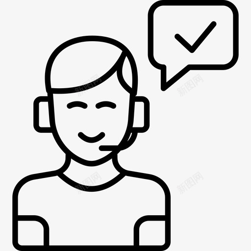 客户支持呼叫中心通信图标svg_新图网 https://ixintu.com 呼叫中心 客户 支持 服务 耳机 通信