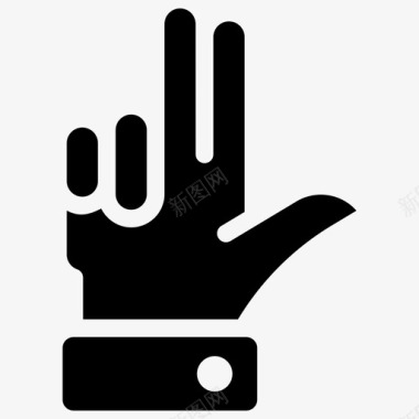 两个手指向上手势手图标图标