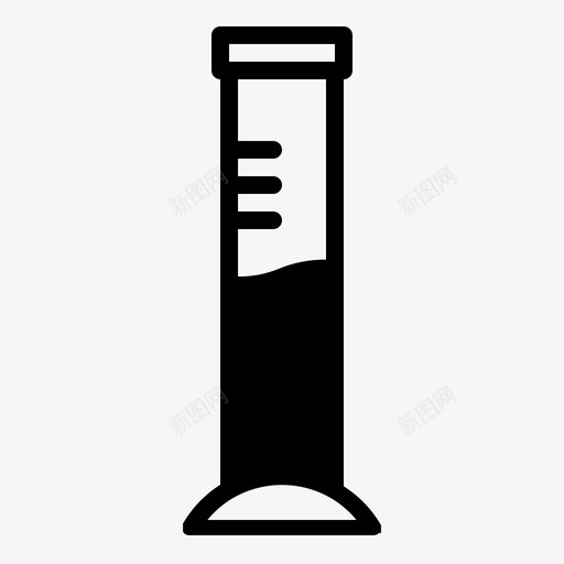 测量管仪器化学图标svg_新图网 https://ixintu.com 仪器 化学 实验室 实验室仪器 测量管 物理 量筒