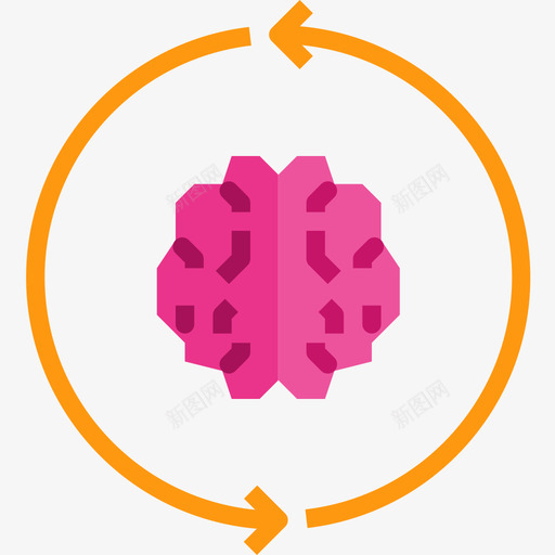 大脑大脑概念3扁平图标svg_新图网 https://ixintu.com 大脑 扁平 概念