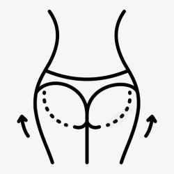 抽脂整形臀部抽脂医疗整形图标高清图片