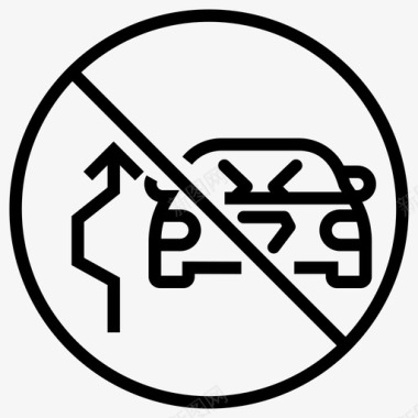 禁止超车道路标志交通标志图标图标
