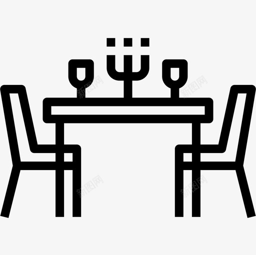 餐桌家具110直线型图标svg_新图网 https://ixintu.com 家具110 直线型 餐桌