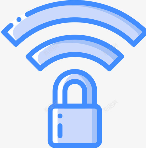 Wifi移动接口4蓝色图标svg_新图网 https://ixintu.com Wifi 移动接口4 蓝色